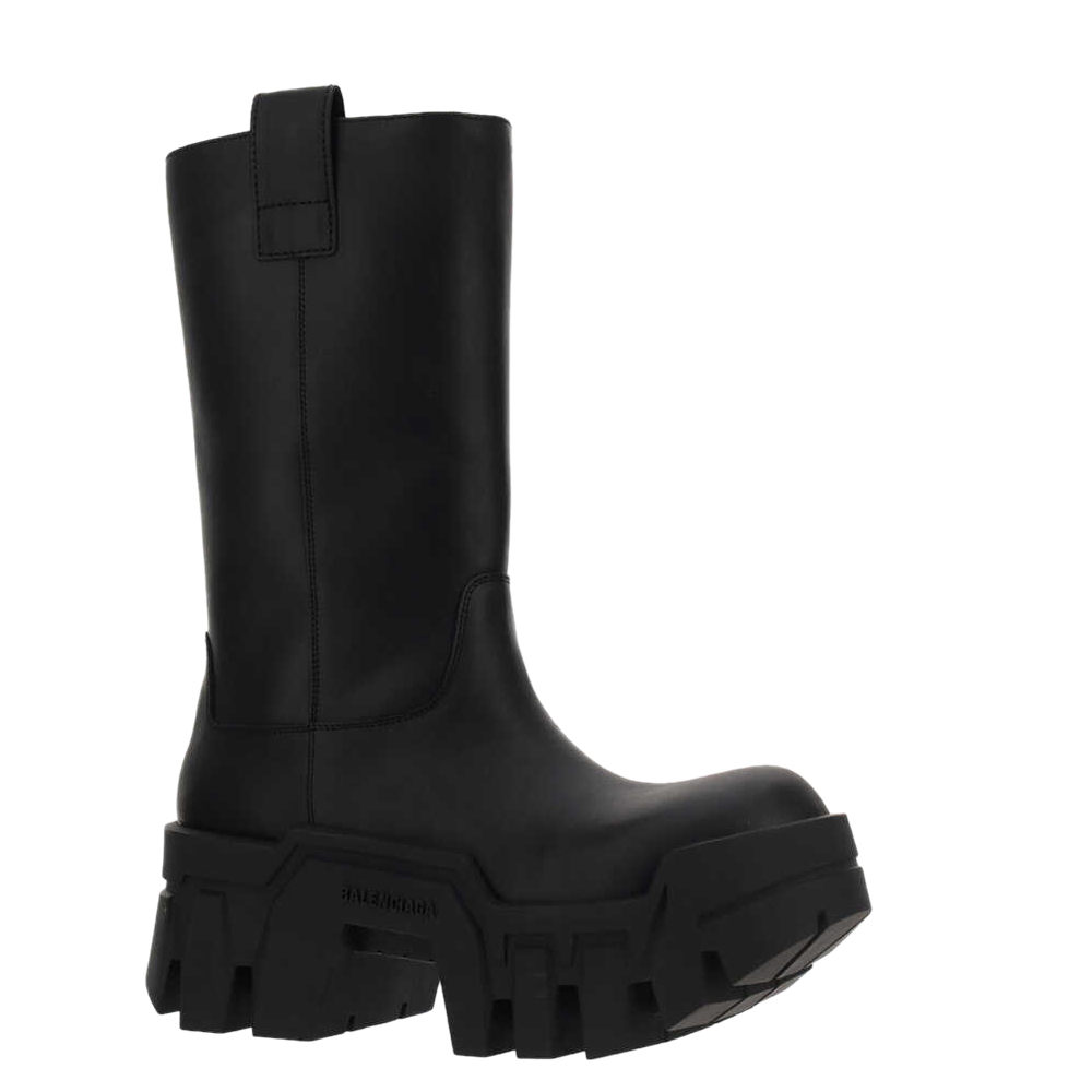 

Balenciaga Black Vegetal Calfskin Bulldozer Boots Size IT