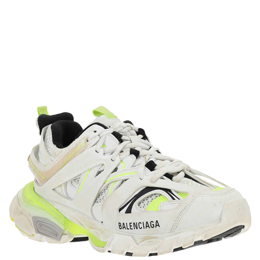 

Balenciaga White/Fluo Yellow Track Sneakers Size IT, Multicolor