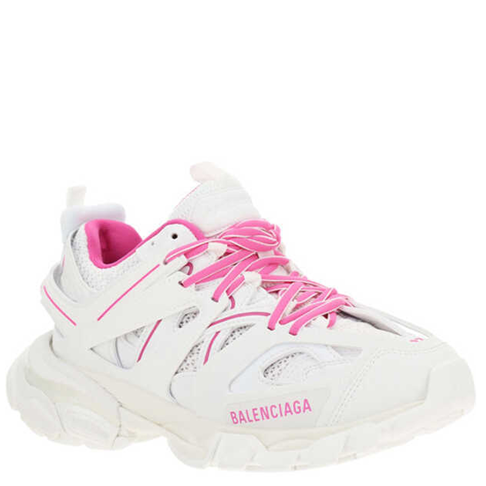 

Balenciaga White/Fluo Pink Track Sneakers Size IT, Multicolor