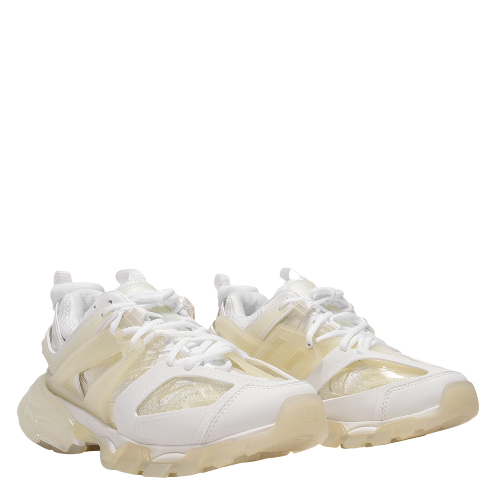 

Balenciaga White Track Clear Sole Sneakers Size FR