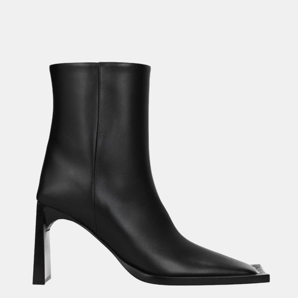 

Balenciaga Black Leather Ankle Boots Size US 6 EU