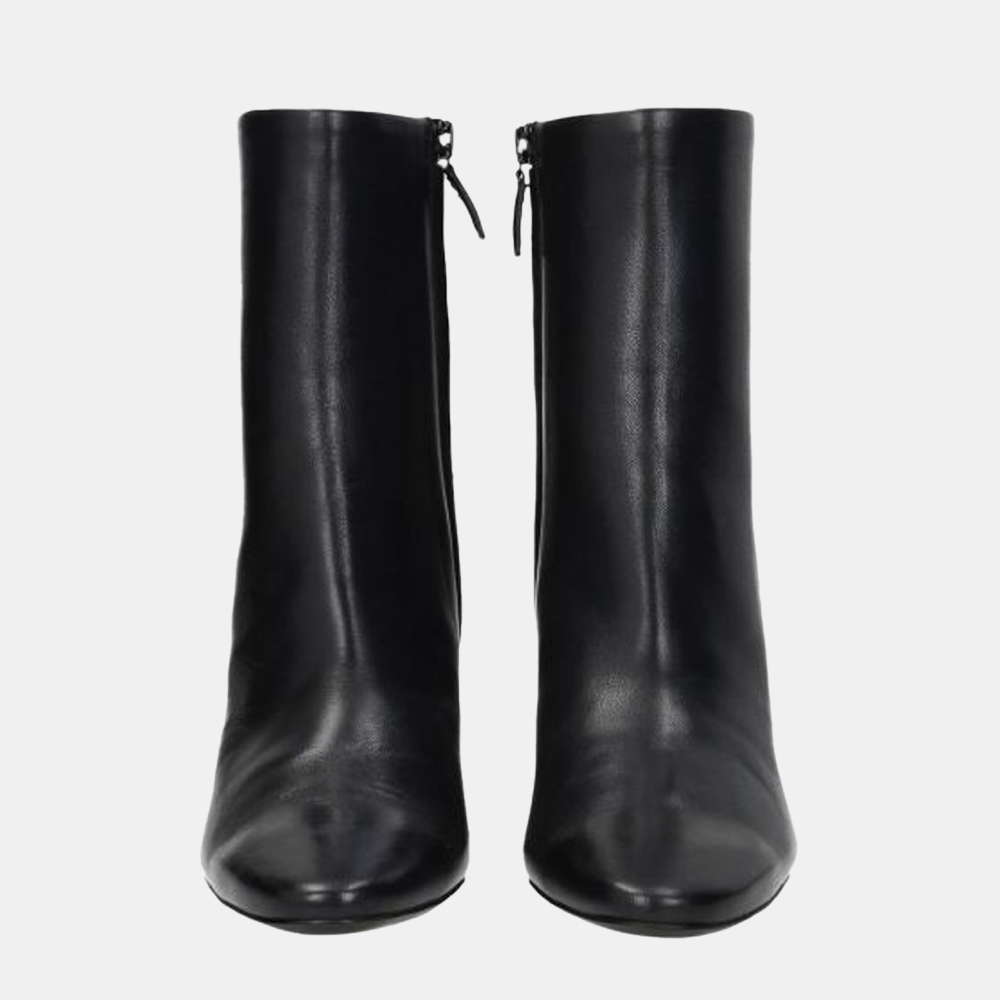 

Balenciaga Black Leather Ankle Boots Size US 8.5 EU