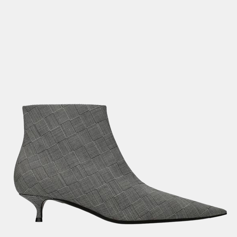 

Balenciaga Women Grey Fabric Ankle Boots Size US 9 EU