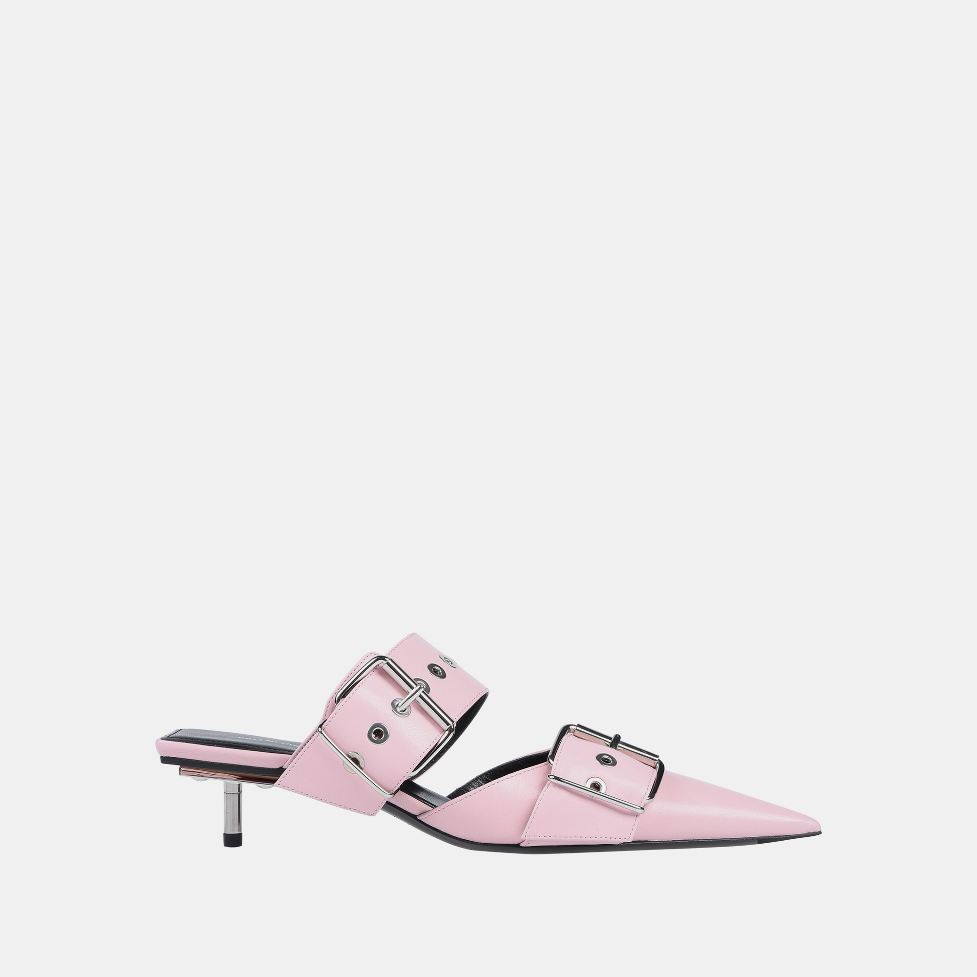 Pre-owned Balenciaga Pink Leather Mules 38