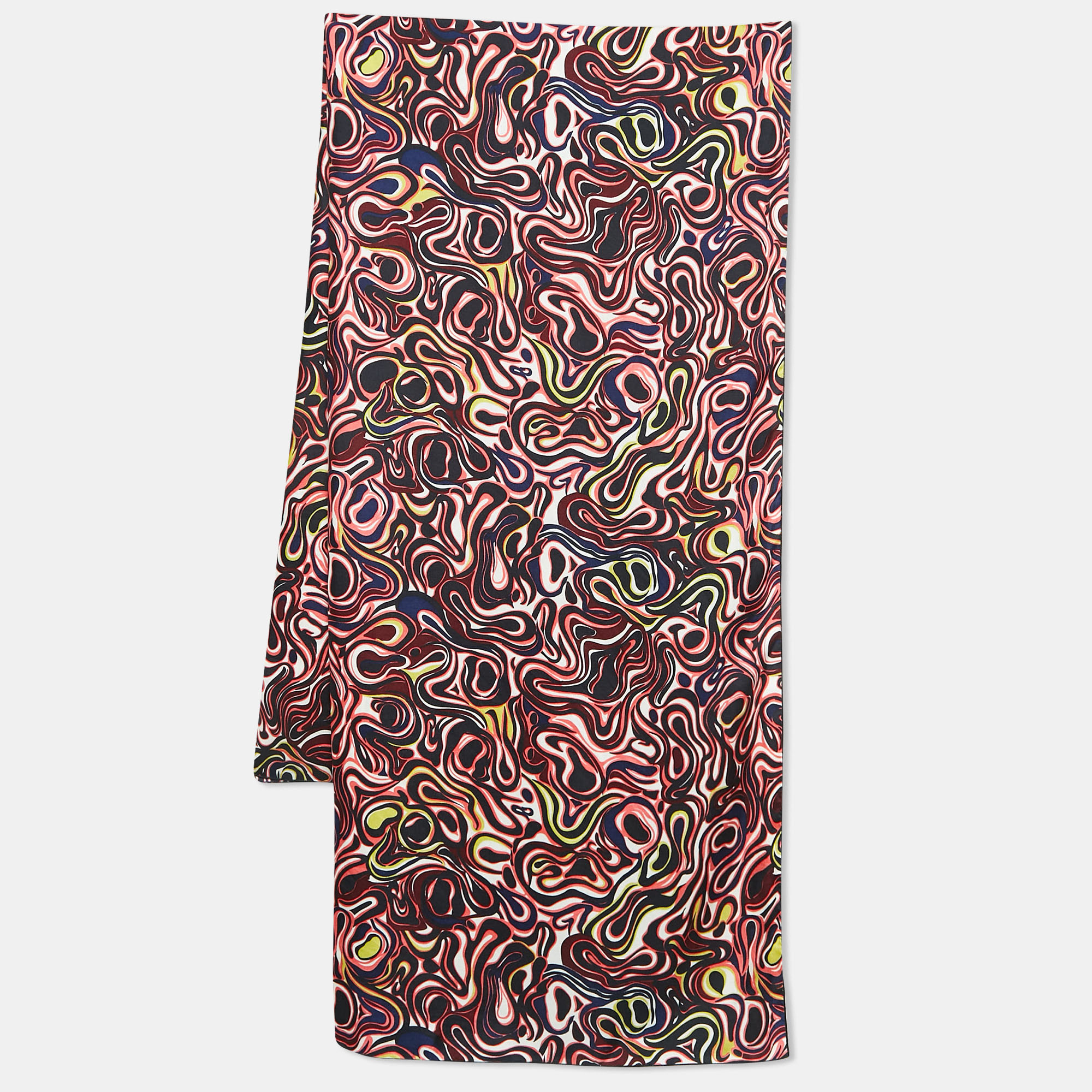 

Balenciaga Multicolor Abstract Prink Silk Square Scarf