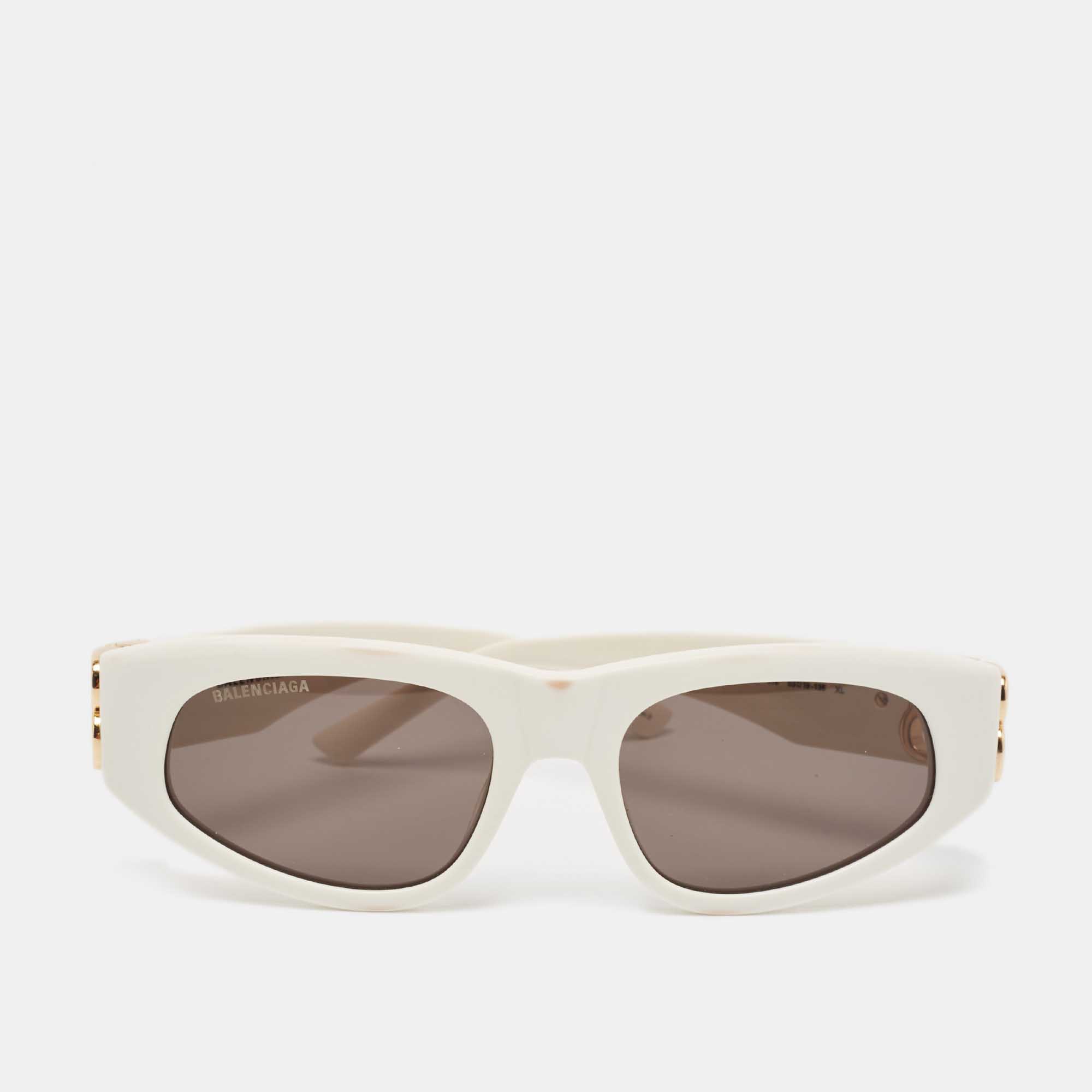 

Balenciaga White BB0095S Dynasty Rectangle Sunglasses