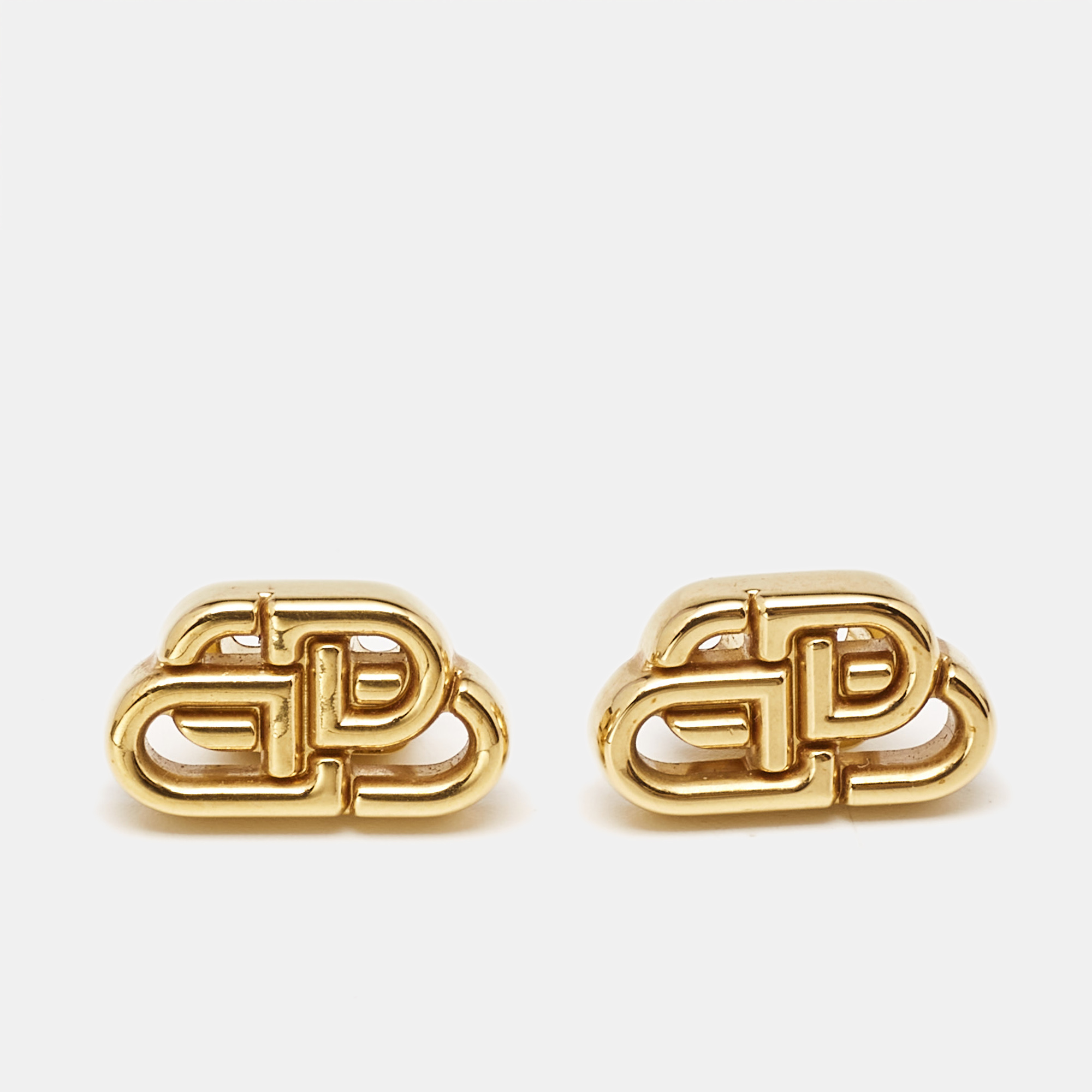 

Balenciaga BB Gold Tone Earrings