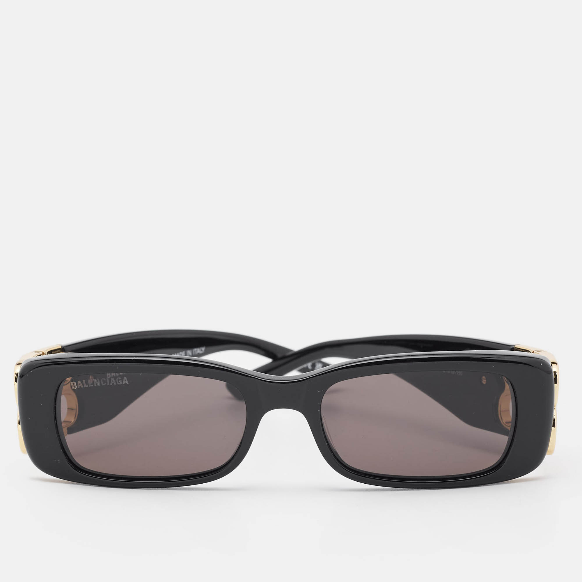 

Balenciaga Black/Gold BB0096S Rectangle Sunglasses