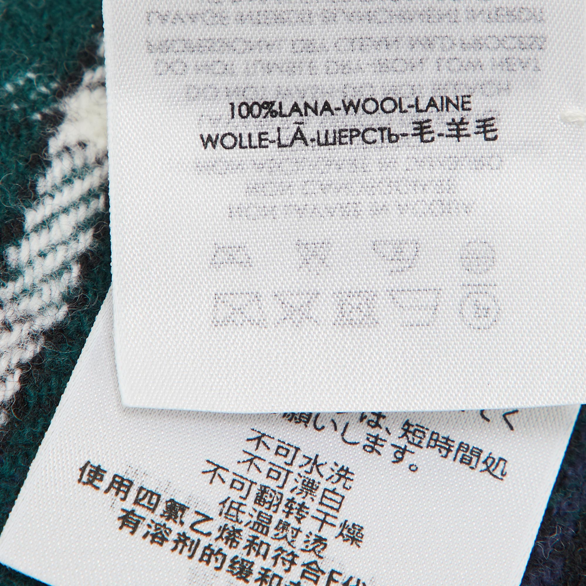 Balenciaga Multicolor Logo Print Wool Scarf 