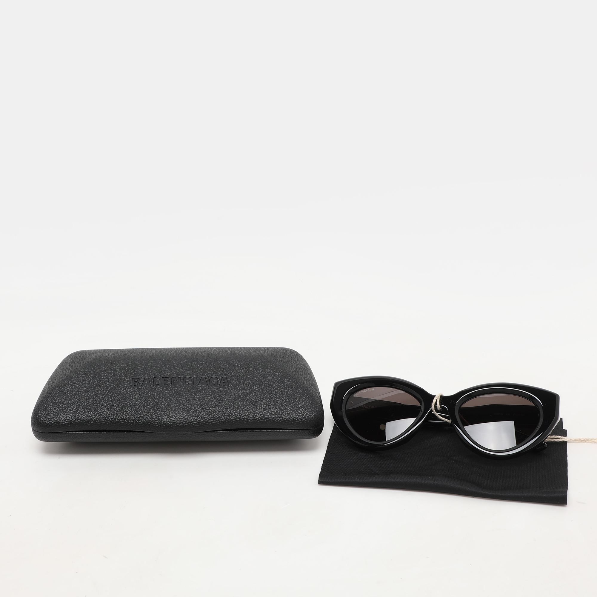 Balenciaga Black BB0073S Cat Eye Sunglasses 