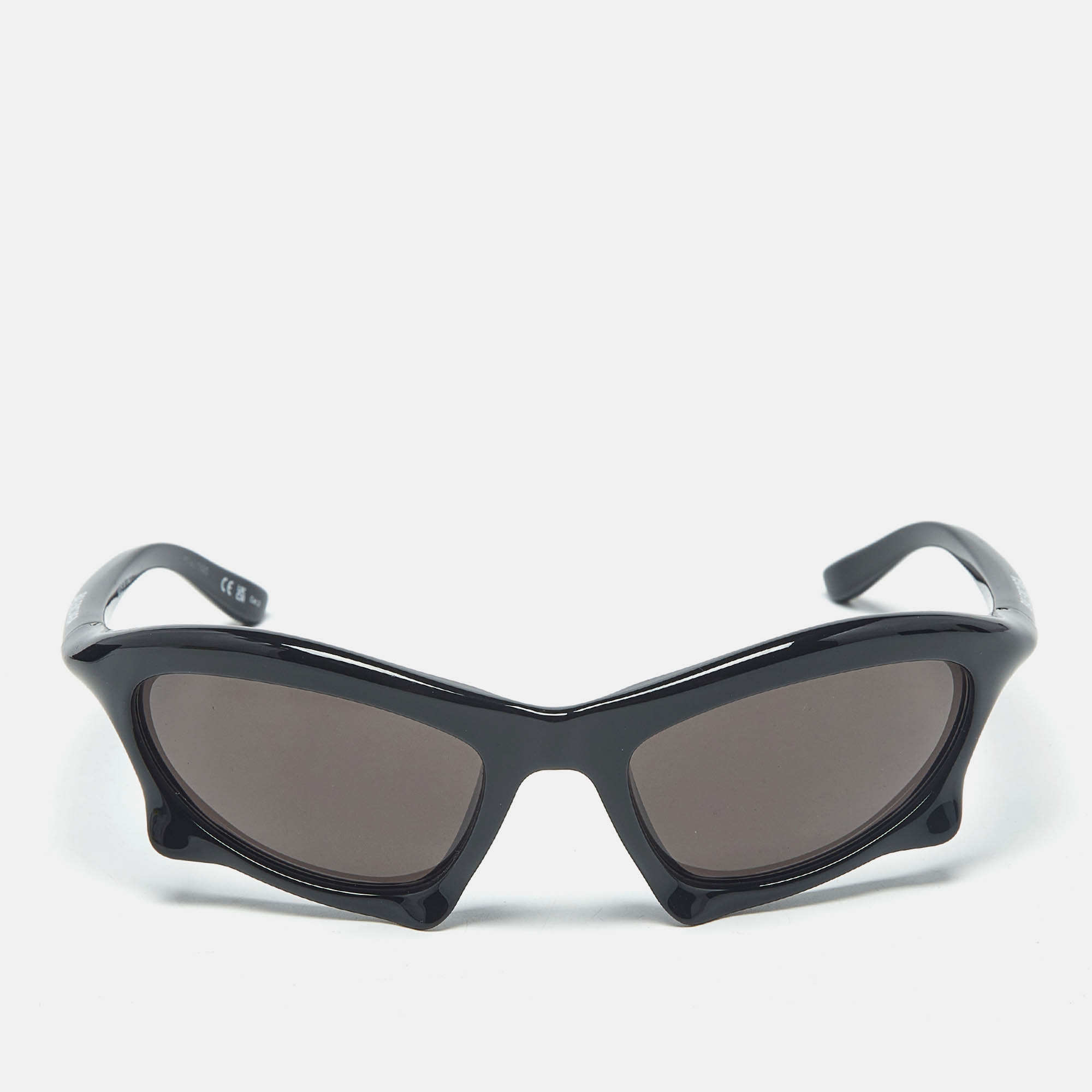 

Balenciaga Black BB02295S Bat Rectangle Sunglasses