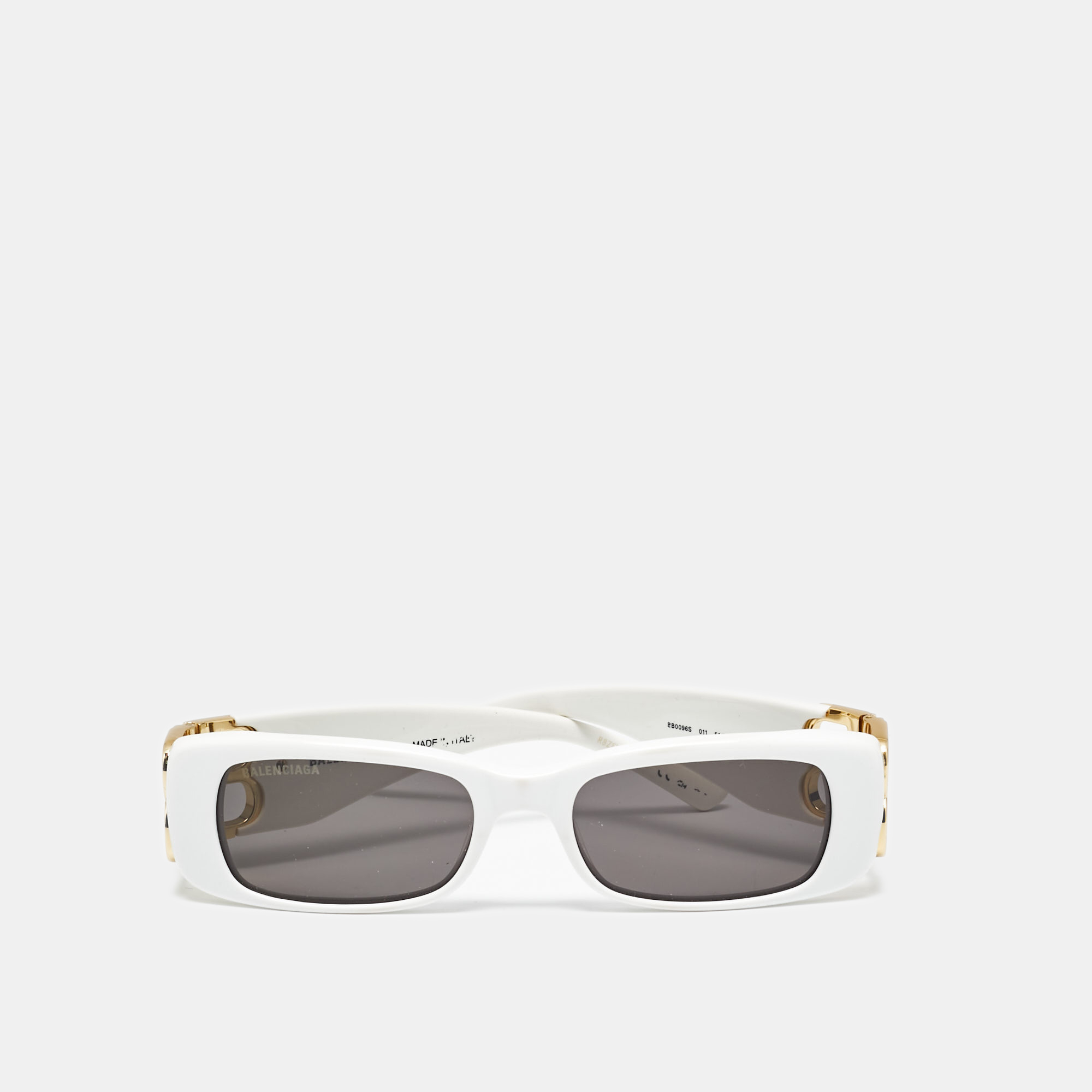 

Balenciaga White/Black Dynasty BB0096S Rectangle Sunglasses