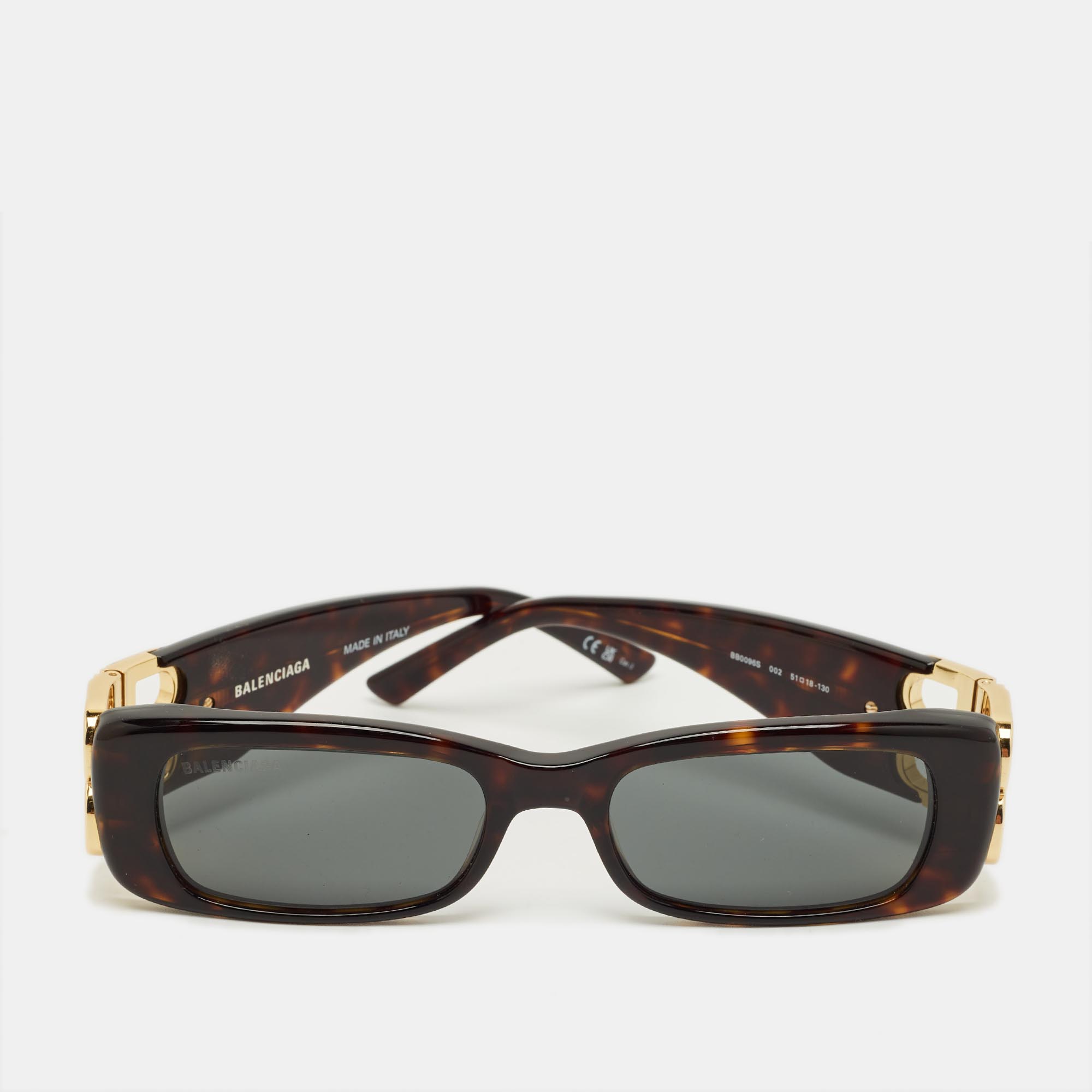

Balenciaga Black BB0096S Dynasty Rectangle Sunglasses