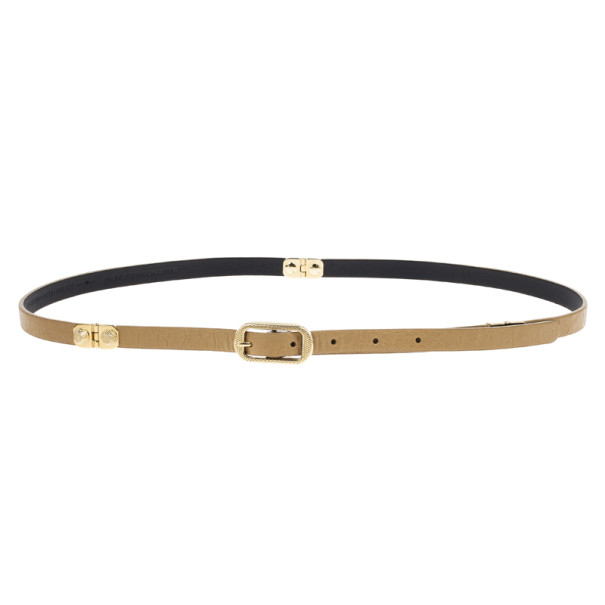 Balenciaga Beige Leather Arena Studded Belt 95CM
