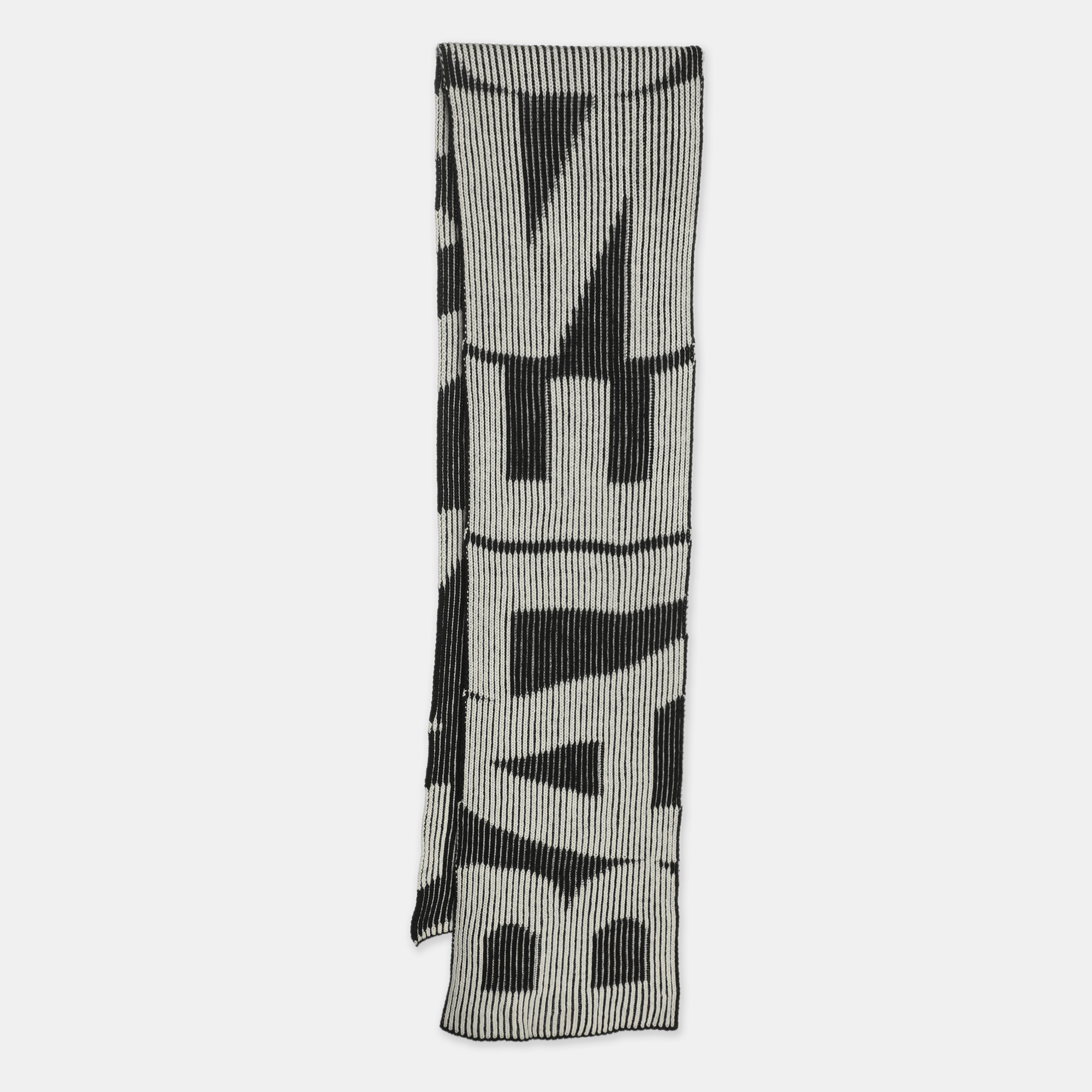 

Balenciaga Black/White Wool Muffler