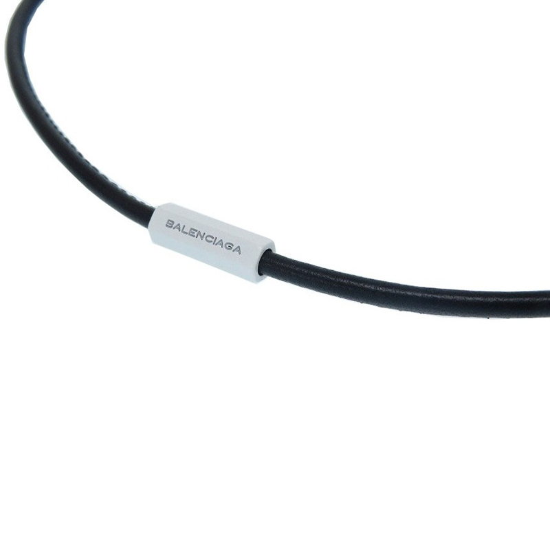 

Balenciaga Black Leather Choker Necklace