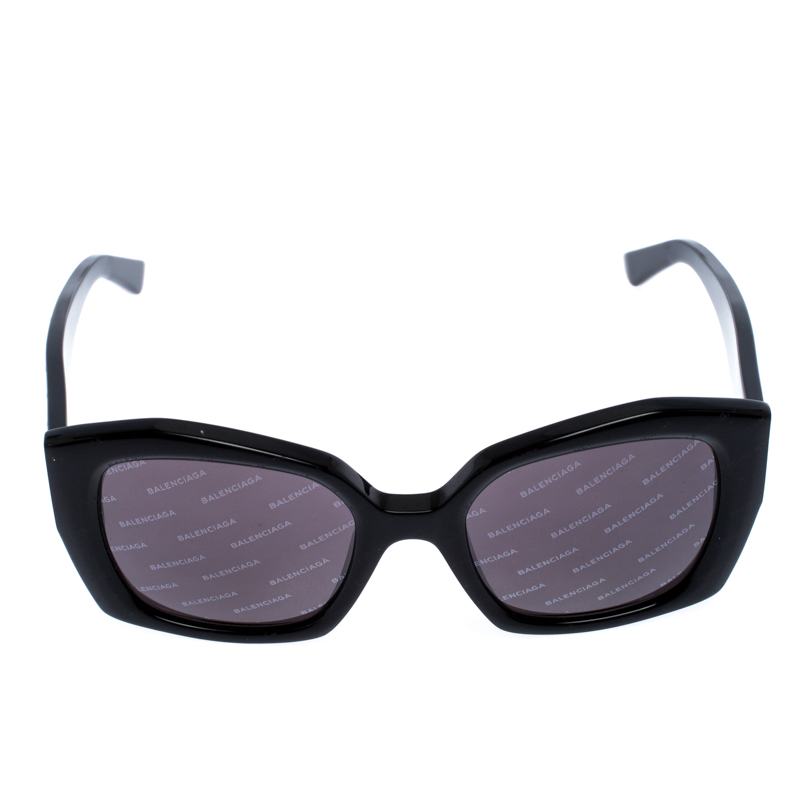 

Balenciaga Black Logomania Square Sunglasses