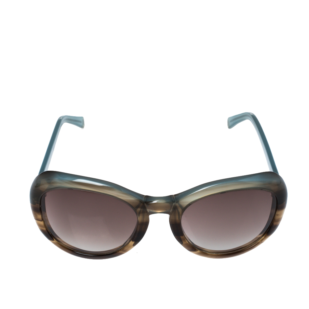 

Balenciaga Green & Brown/ Pink Gradient BAL 0128/S Oval Sunglasses