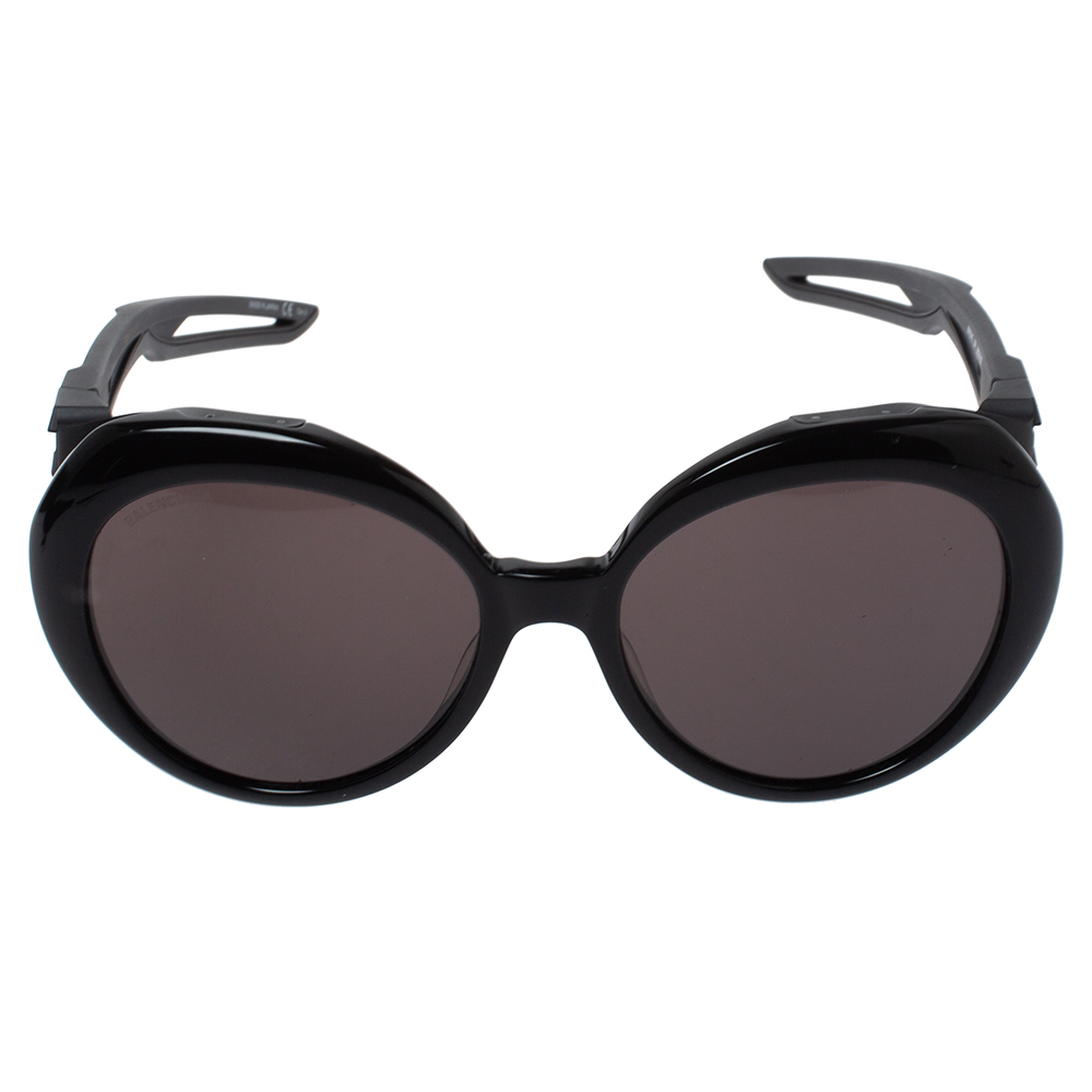 

Balenciaga Black Tone/ Grey BB0024S Oversized Sunglasses