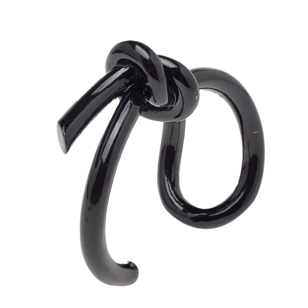 

Balenciaga Black Metal Knot Cuff Bracelet