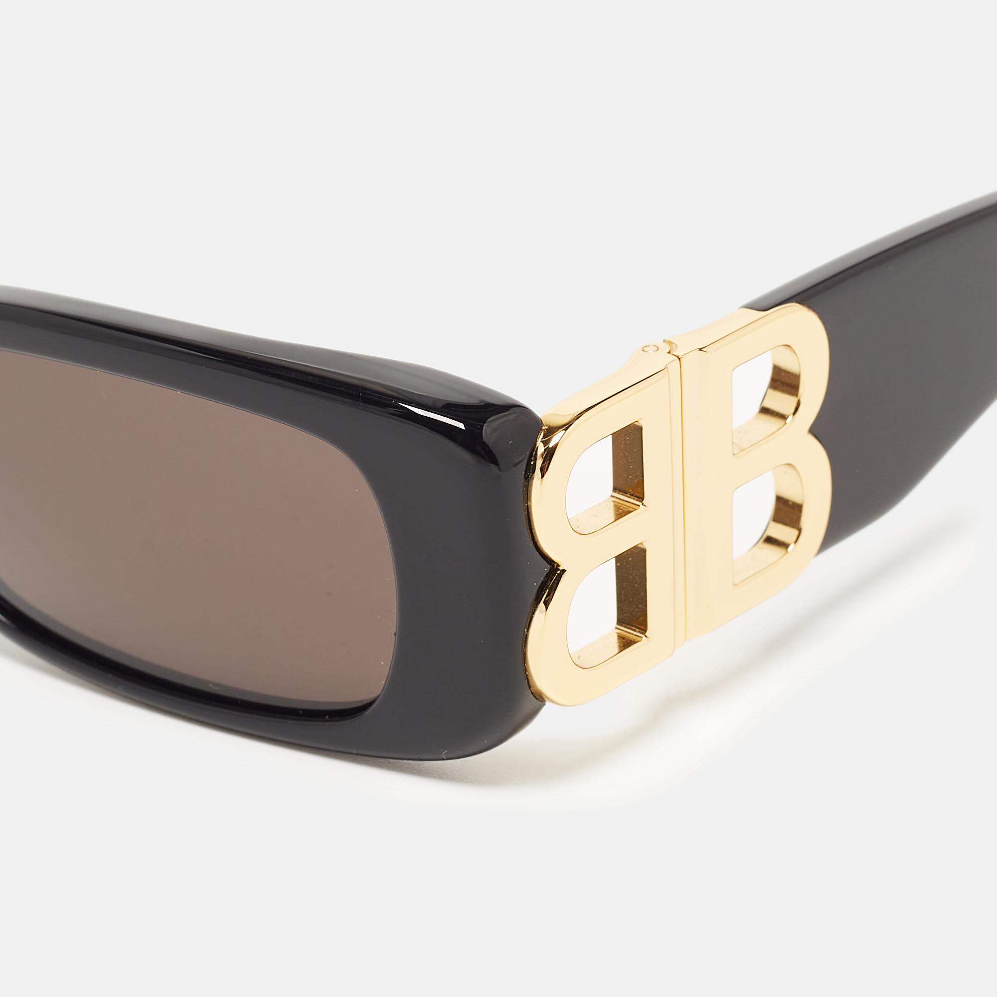 

Balenciaga Black/Gold Dynasty BB0096S Rectangle Sunglasses