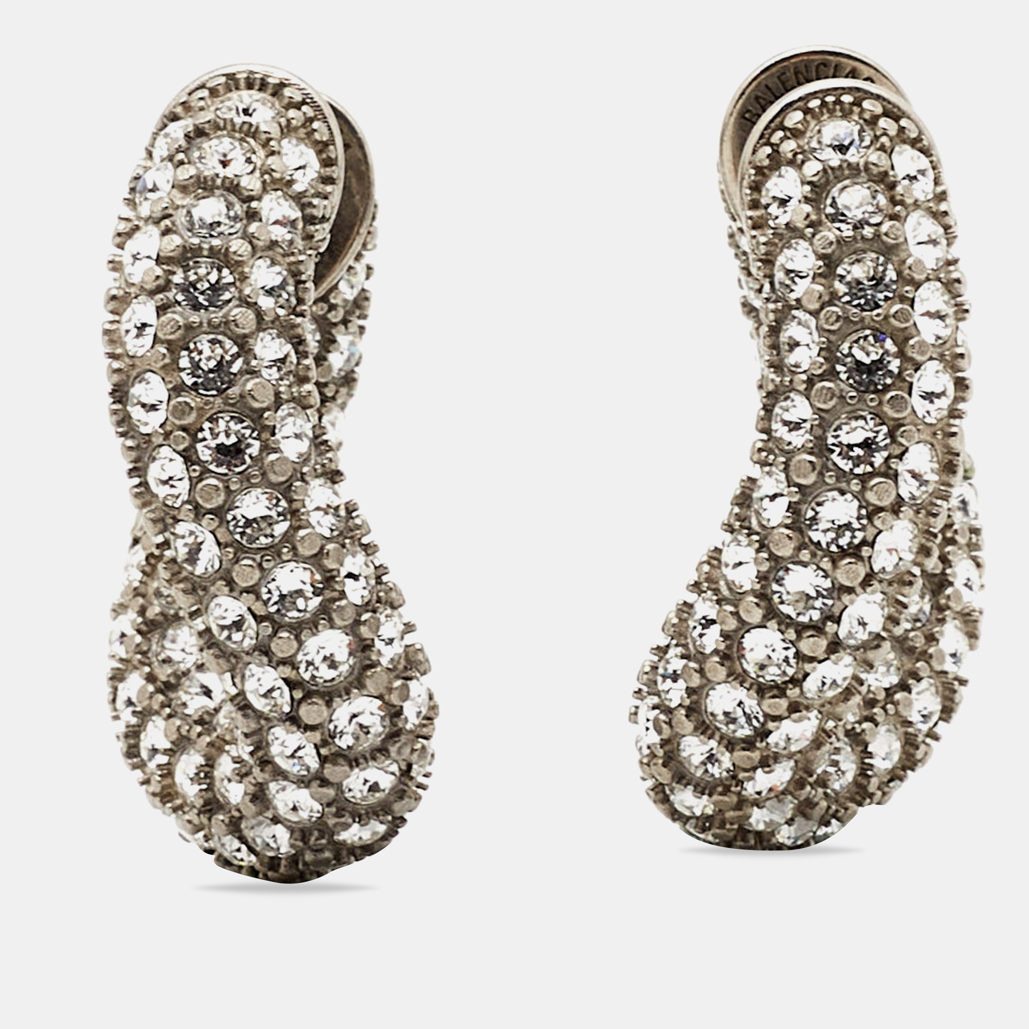 

Balenciaga Crystals Silver Tone Earrings