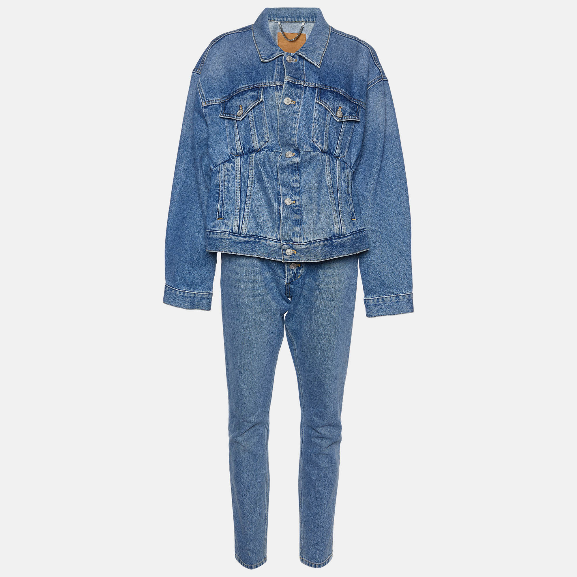 

Balenciaga Blue Denim Jacket & Jeans Set M