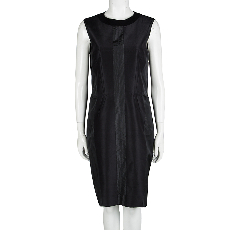 

Balenciaga Black Hourglass Panel Detail Sleeveless Sheath Dress