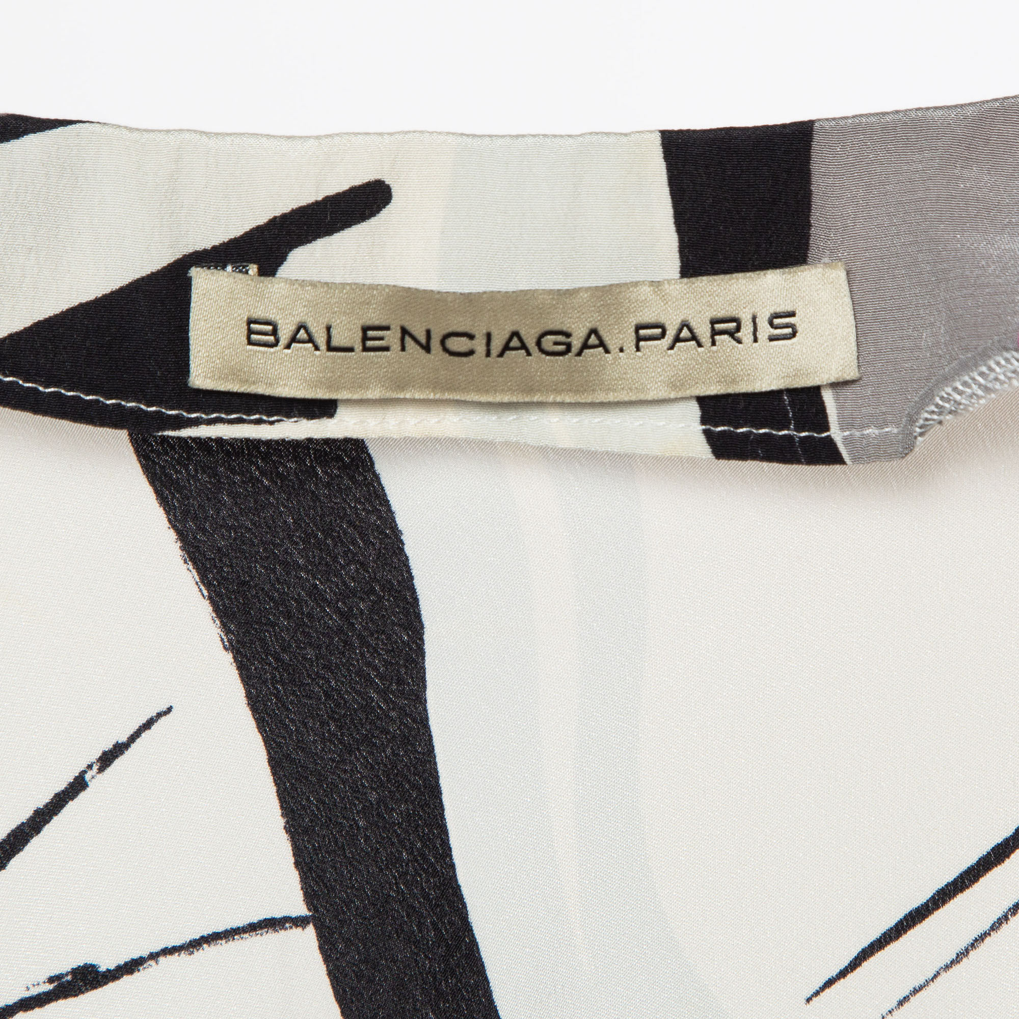 Balenciaga Multicolor Crepe Kimono Mini Dress M 