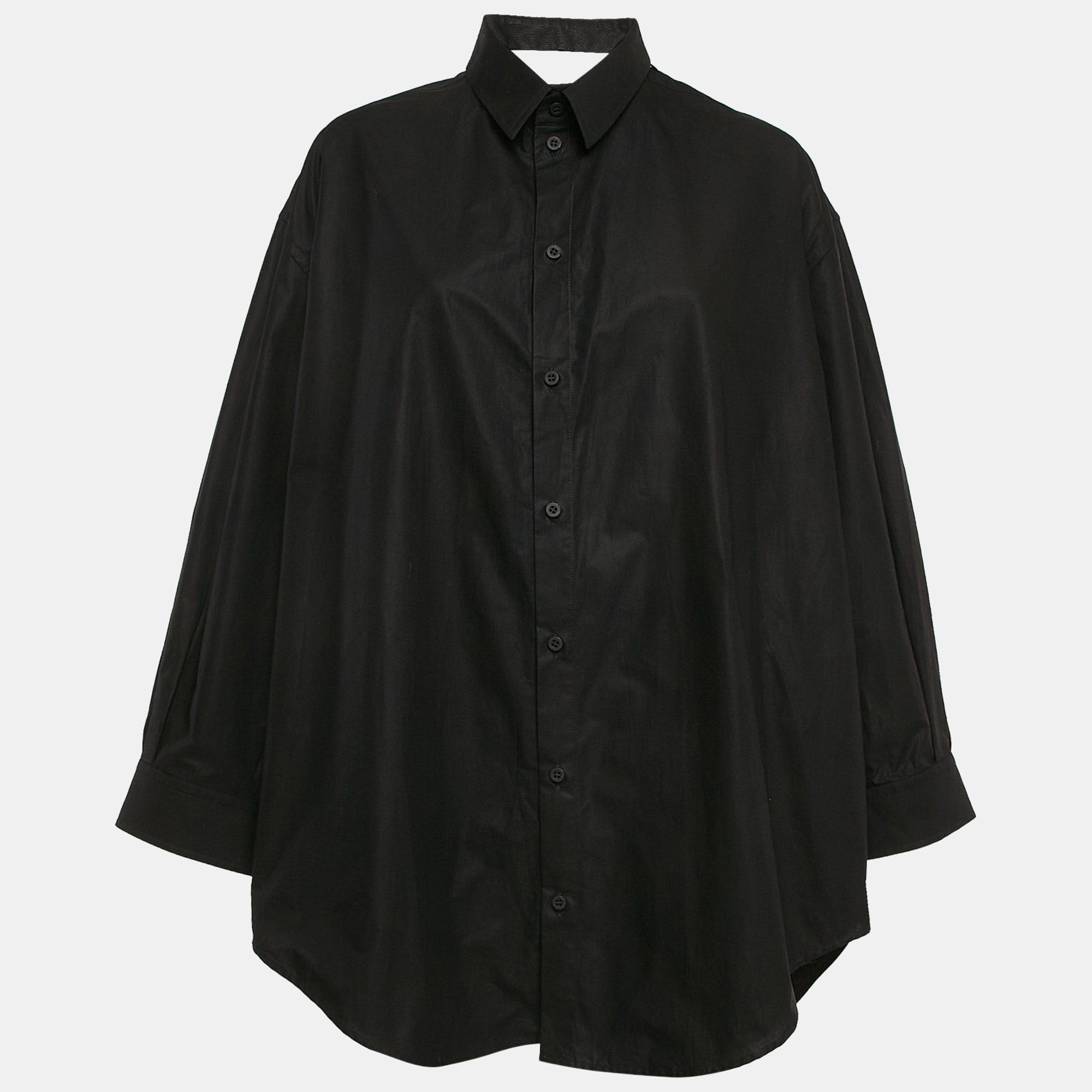 

Balenciaga Black Cotton Suspended Shirt Dress M