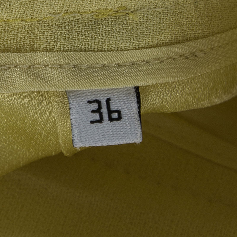 Pre-owned Balenciaga Yellow High Waist Tapered Pants S