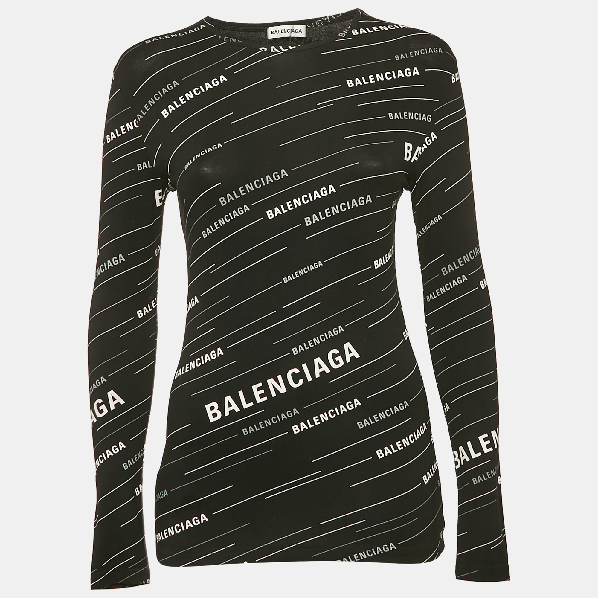 

Balenciaga Black All-Over Jersey Crewneck T-Shirt M