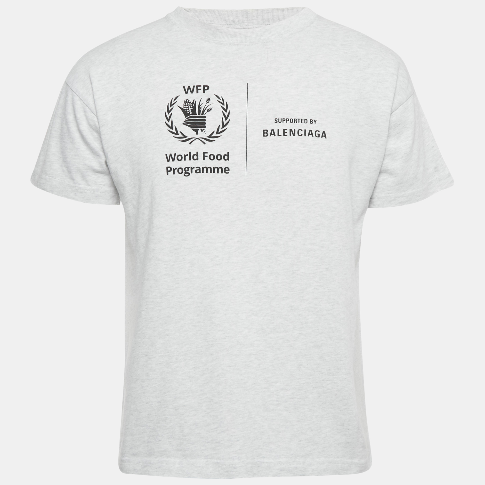 

Balenciaga Grey Melange WFP Print Jersey T-Shirt XS