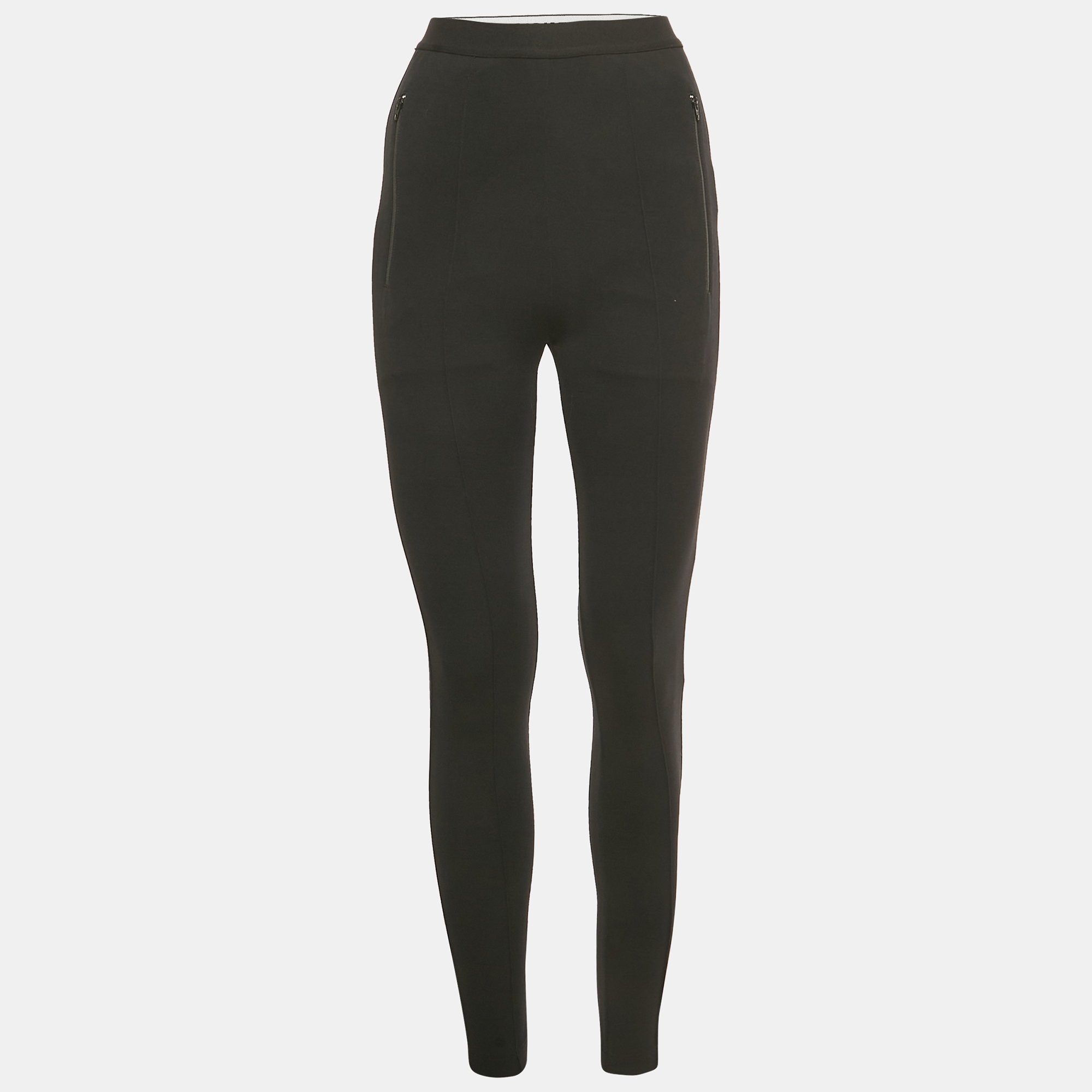 

Balenciaga Black Logo Waist Jersey Active Leggings S