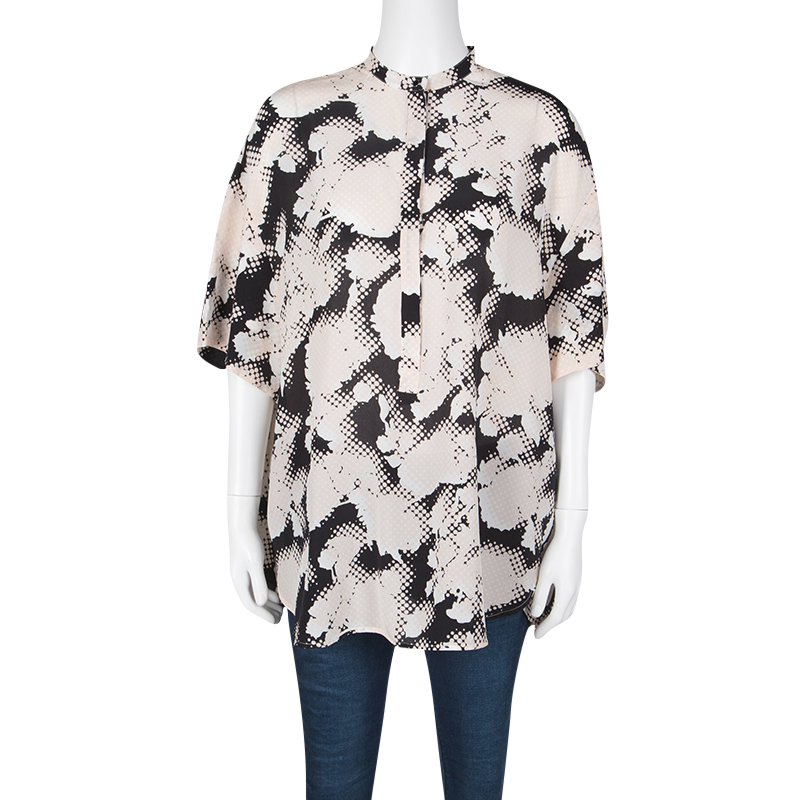 

Balenciaga Multicolor Animal Printed Silk Oversized Blouse