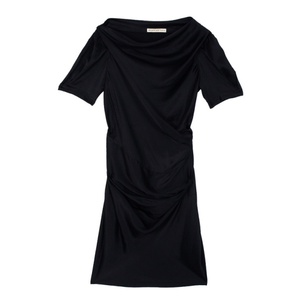 مملوكة مسبقًا Balenciaga Black Satin Dress S