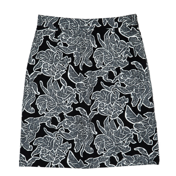 Balenciaga Floral Print Jacquard Skirt XS