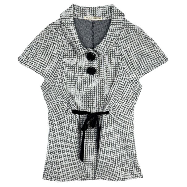 Pre Owned Balenciaga Monochrome Tie Top M