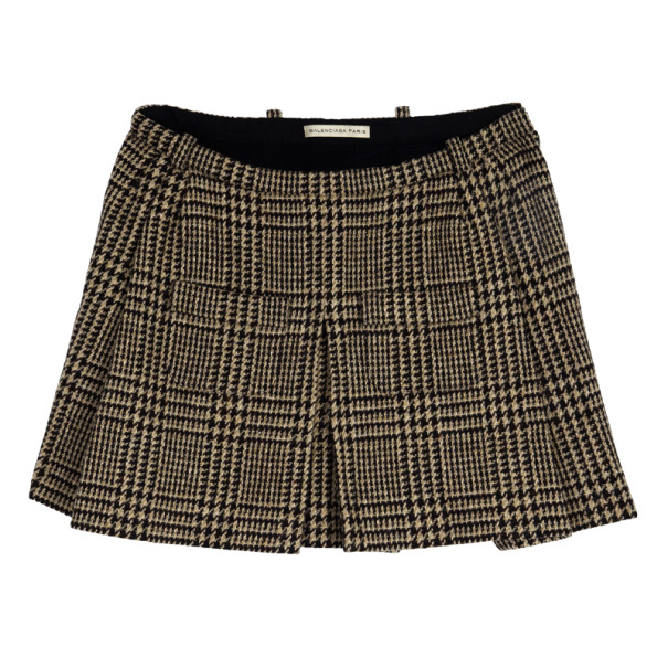 Balenciaga Tweed A-Line Skirt S