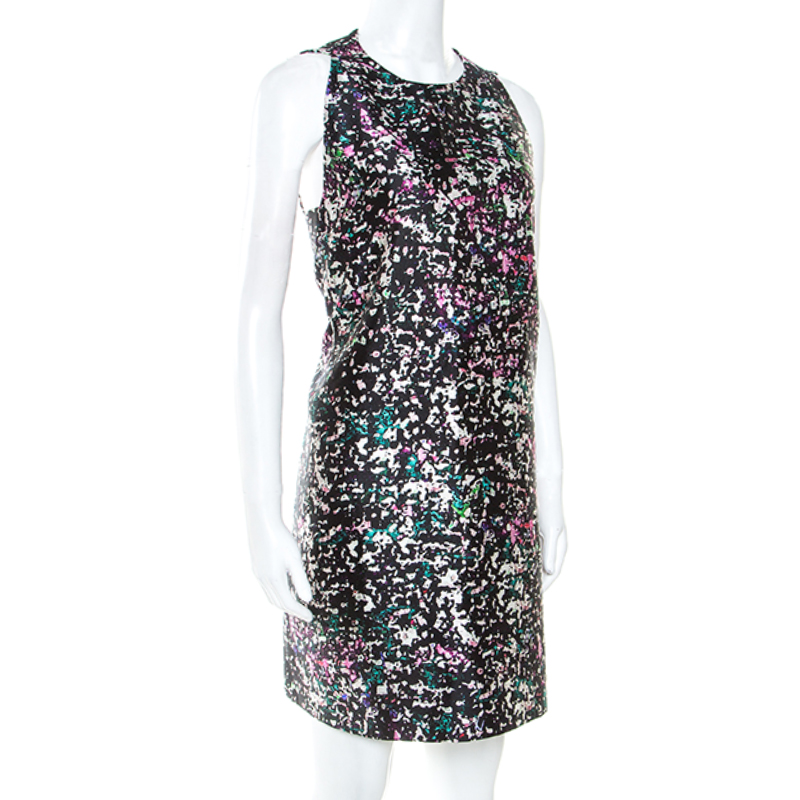 

Balenciaga Multicolor Printed Silk Blend Trapeze Dress