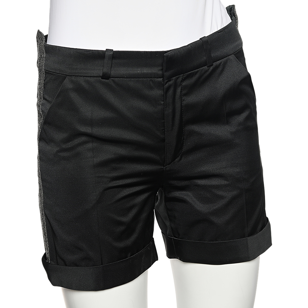 

Balenciaga Black Synthetic Side Trim Detail Shorts