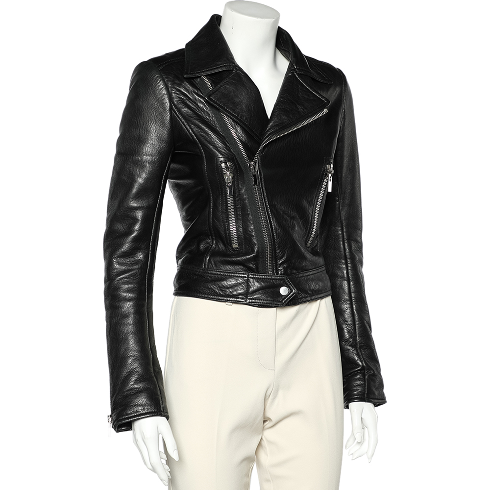 

Balenciaga Black Leather Biker Jacket