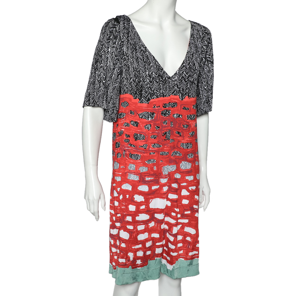 

Balenciaga Multicolor Printed Jersey Short Dress