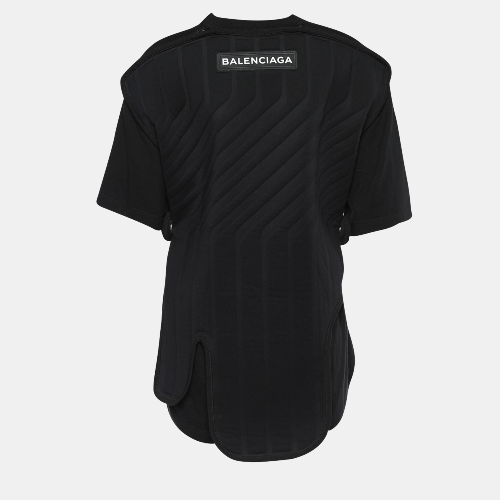 

Balenciaga Black Jersey & Neoprene Car Mat T-Shirt