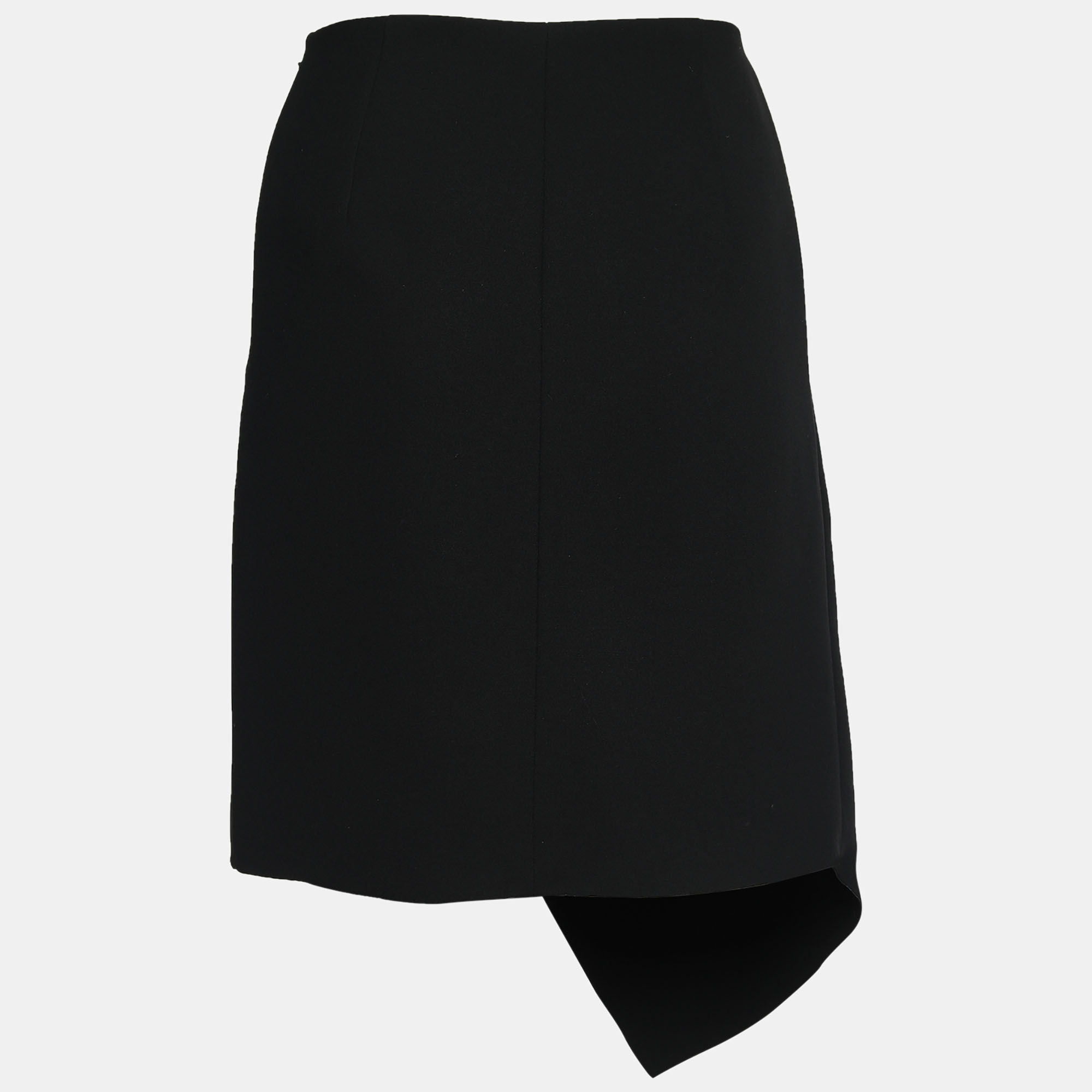 

Balenciaga Black Crepe Pocket Wrap Detailed Asymmetric Skirt