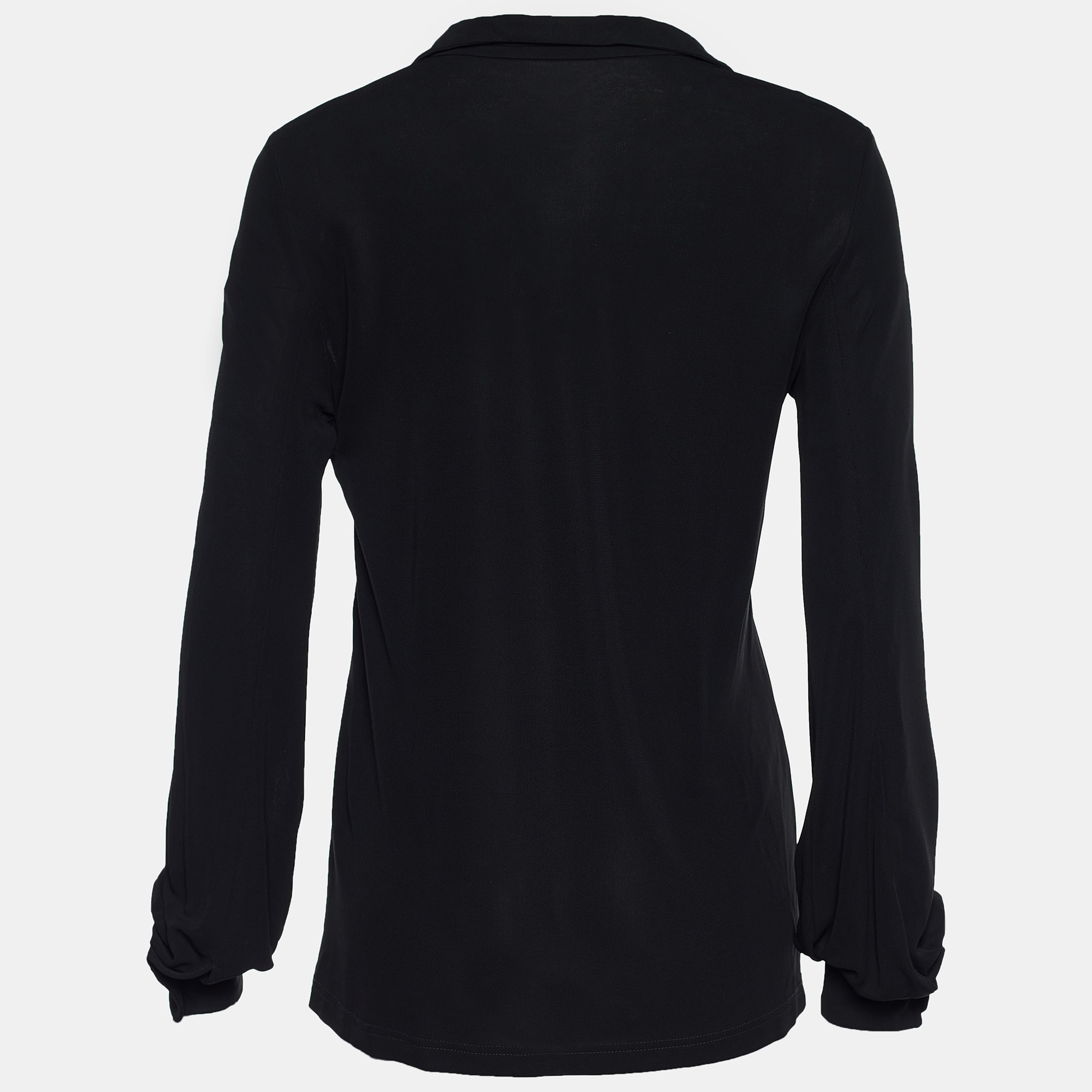 

Balenciaga Black Jersey V-Neck Top