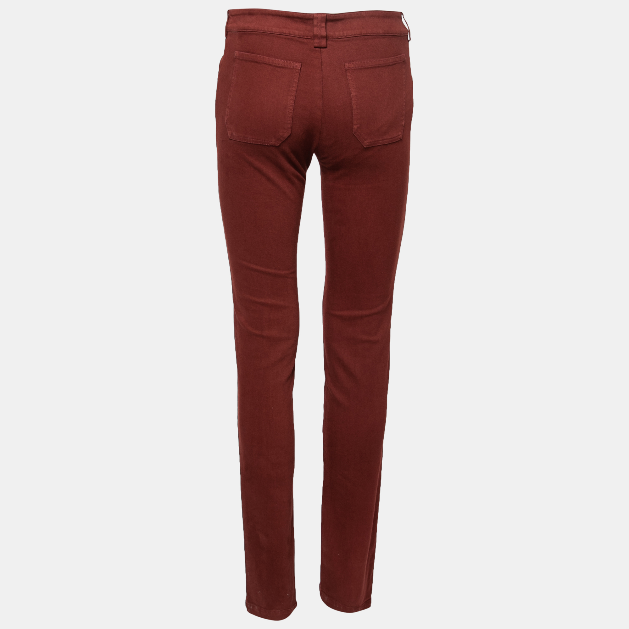 

Balenciaga Burgundy Denim Skinny Jeans