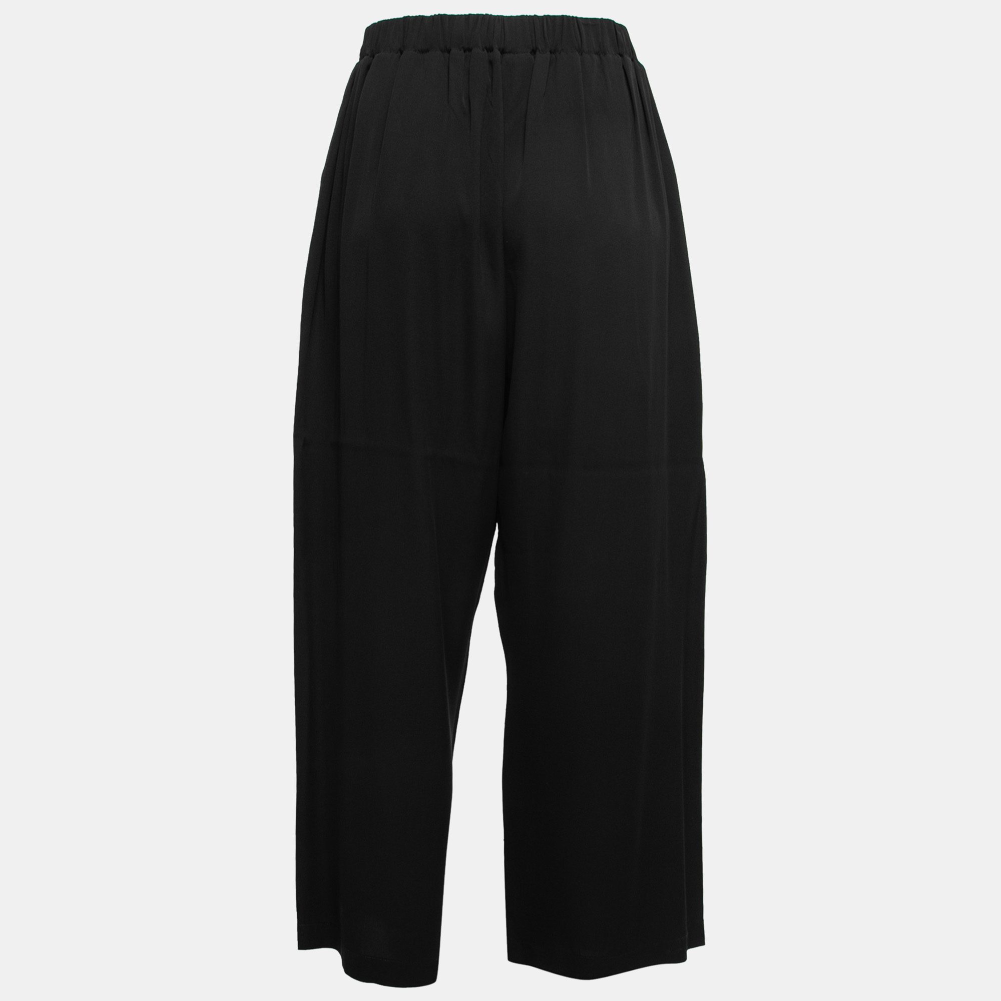 

Balenciaga Black Silk Stretch Elasticized Waist Pants