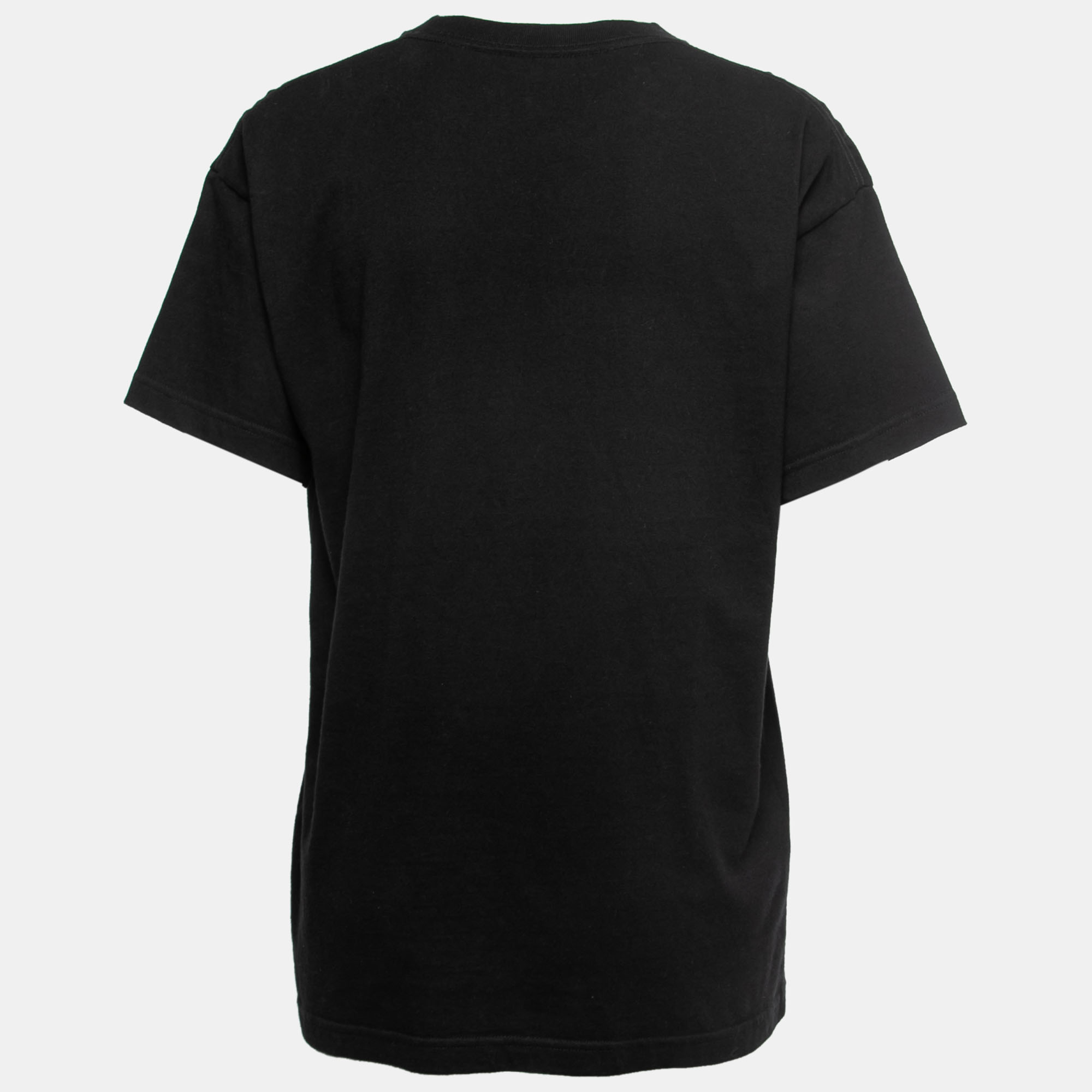 

Balenciaga Black Printed Cotton Oversized T-Shirt