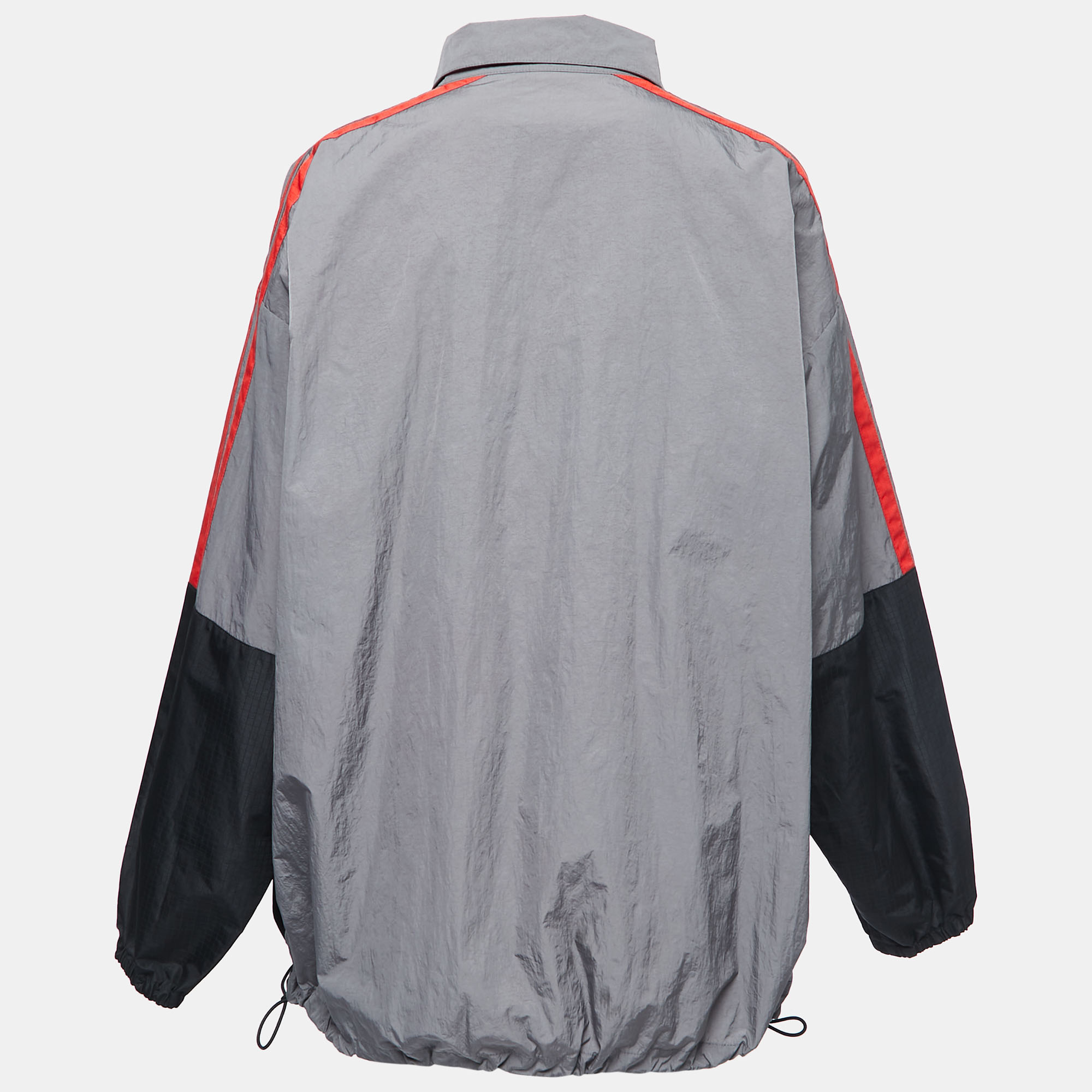 

Balenciaga Colorblock Logo Printed Nylon Windbreaker Jacket, Multicolor